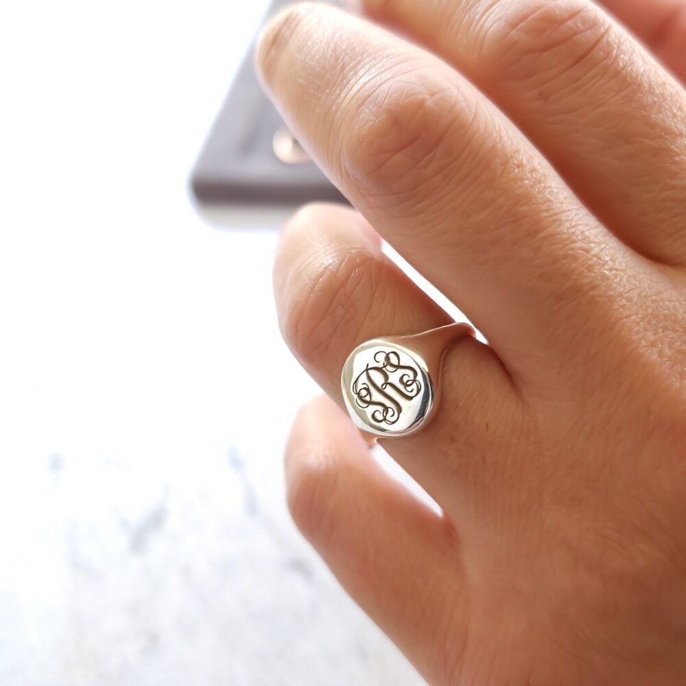 Personalized Signet Ring-Engraved Ring-Signet Ring-Monogram Ring-Personalized Jewelry-Monogram Jewelry-Gifts For Her-Gold Ring