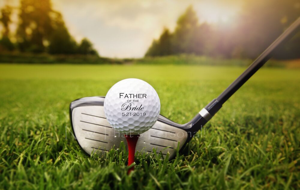 Father Of The Bride Gift, Custom Golf Balls, Gift For Bride's Dad, Father, Bride, Personalized Set 3
