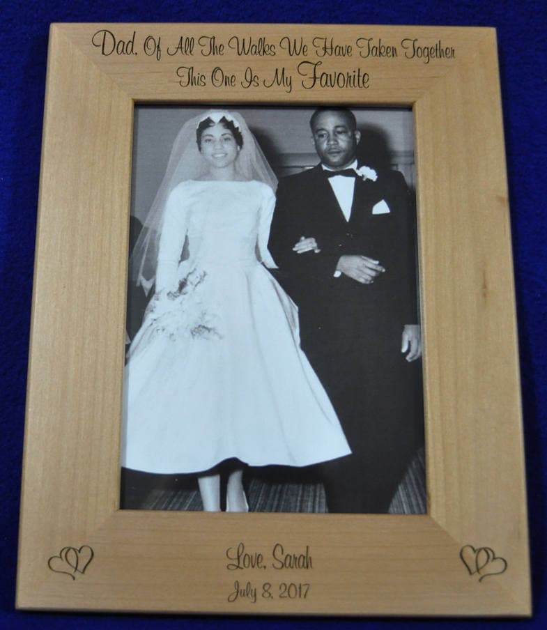 Gift For Dad ~ Father Of The Bride Frame Birthday Engraved Picture Frames Wedding To From Daughter