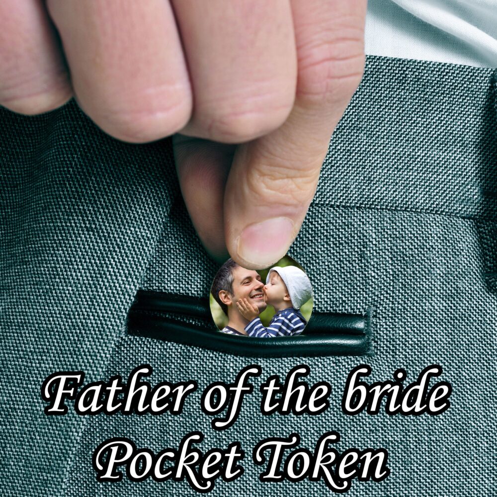 Father Of The Bride Gift, Dad Pocket Token, Daughter To Gifts For Dad, Father Bride, Wedding Day Gift