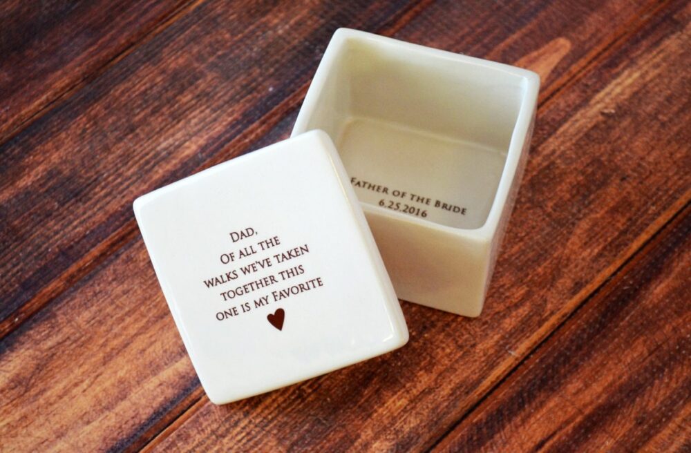 Father Of The Bride Gift, Dad Wedding Gift - Deep Square Keepsake Box Dad, All Walks We've Taken Together This One Is My Favorite