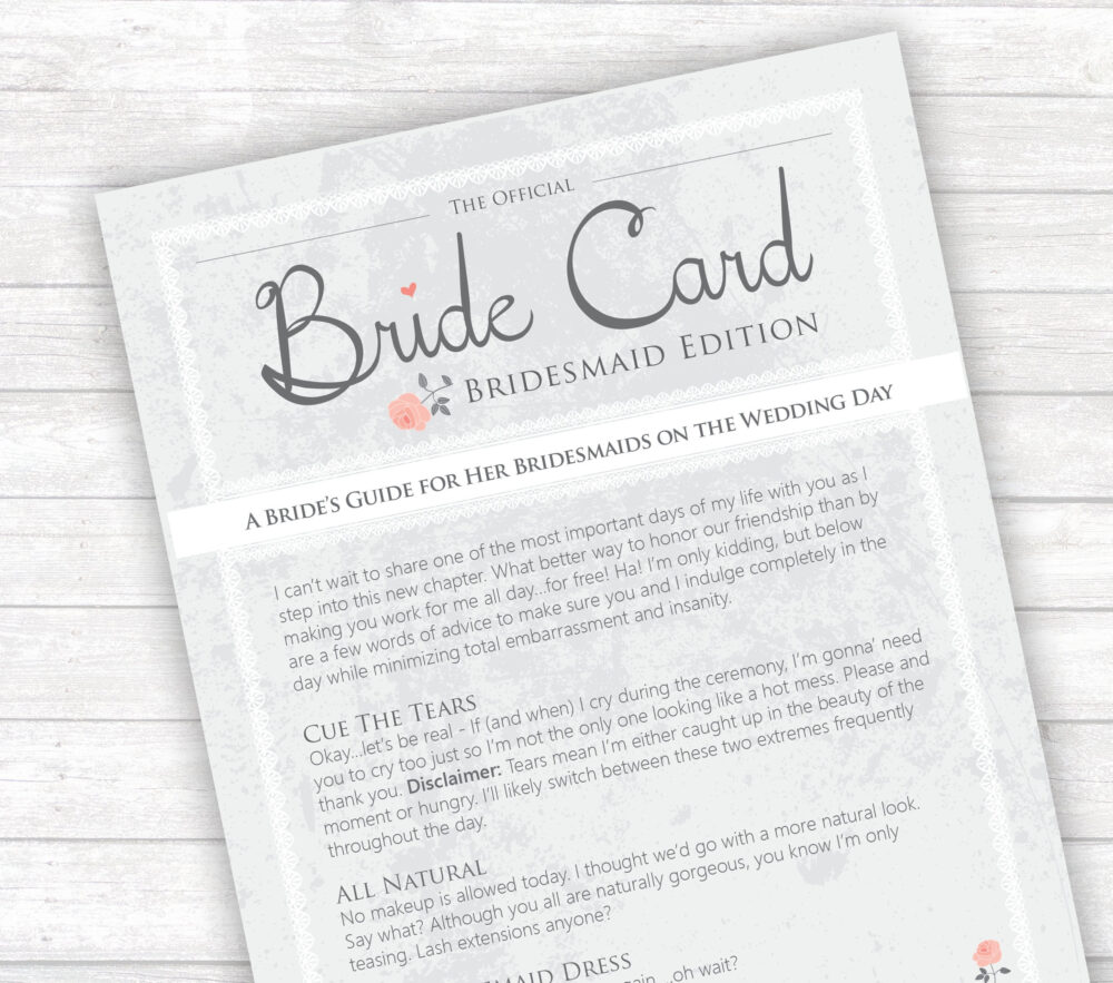 Funny Bridesmaid Cards - Proposal Gift Ask Sets