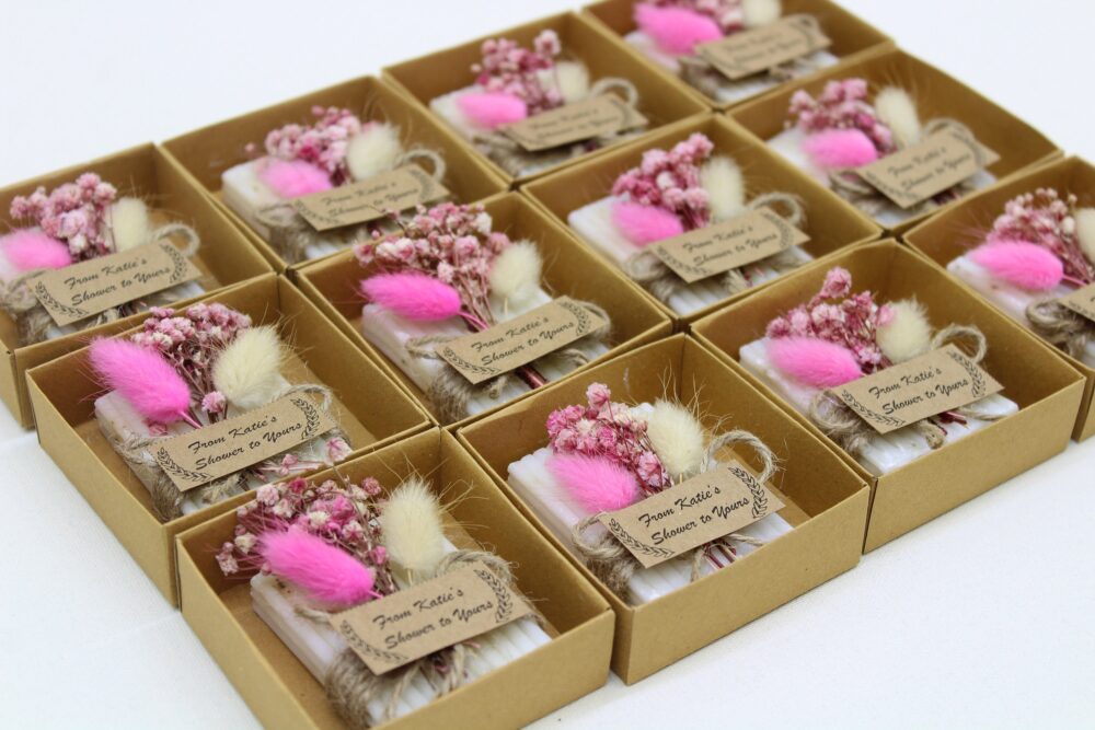 50 Pcs Mini Soap Favors, Wedding Favors For Guest in Bulk, Gifts, Bridal Shower Party Rustic