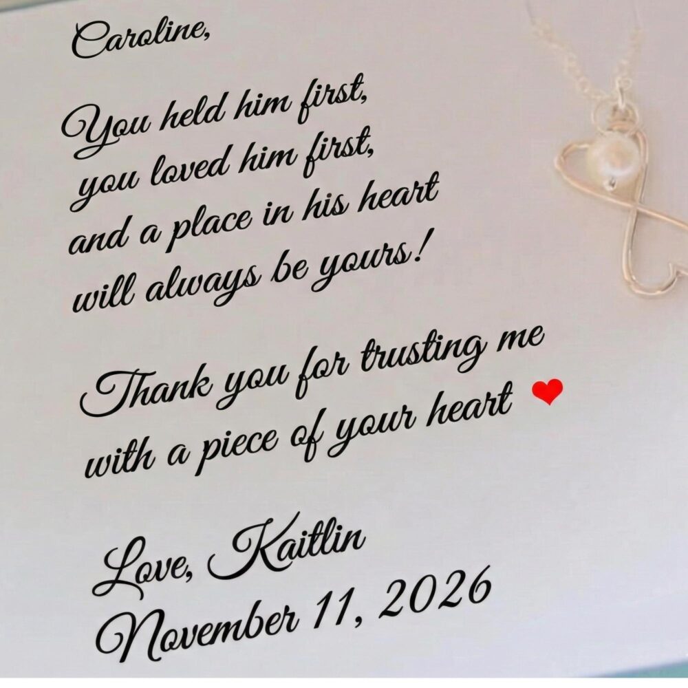 Mother Of The Groom Gift From Bride, Mother in Law, Bride Gift, Daughter Necklace, Wedding