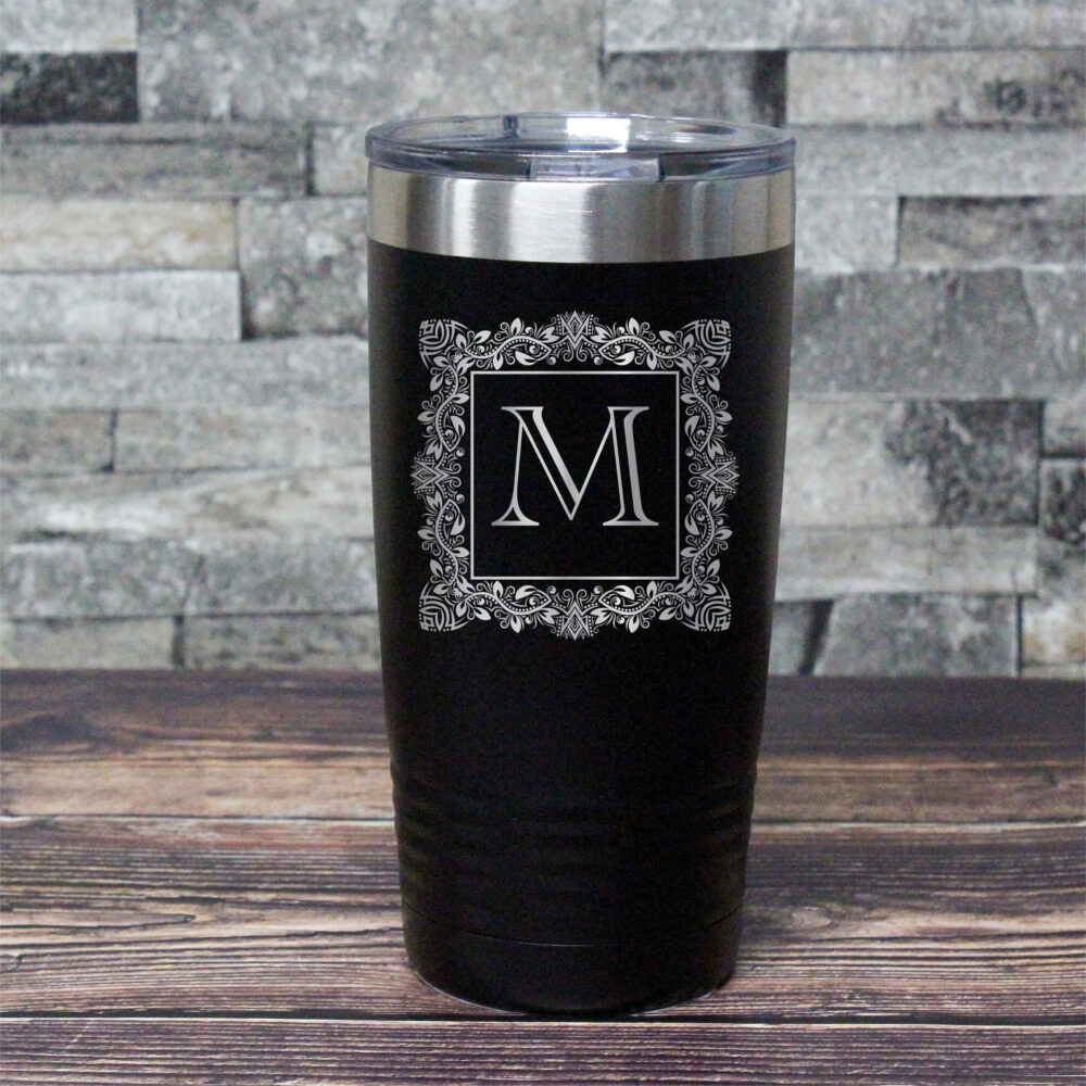Personalized Monogrammed Stainless Steel Tumbler Laser Engraved Gift