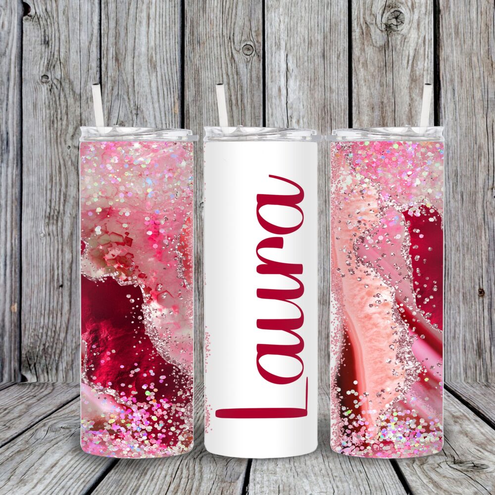Tumbler Personalized, Glitter Tumbler, Personalized 20Oz Tumbler