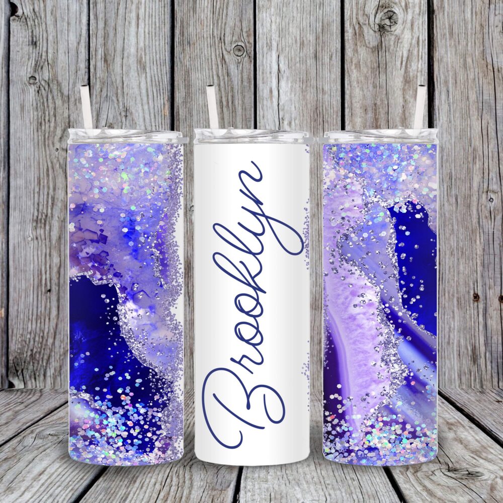 Personalized Tumbler, Glitter Tumbler, Personalized 20Oz Tumbler