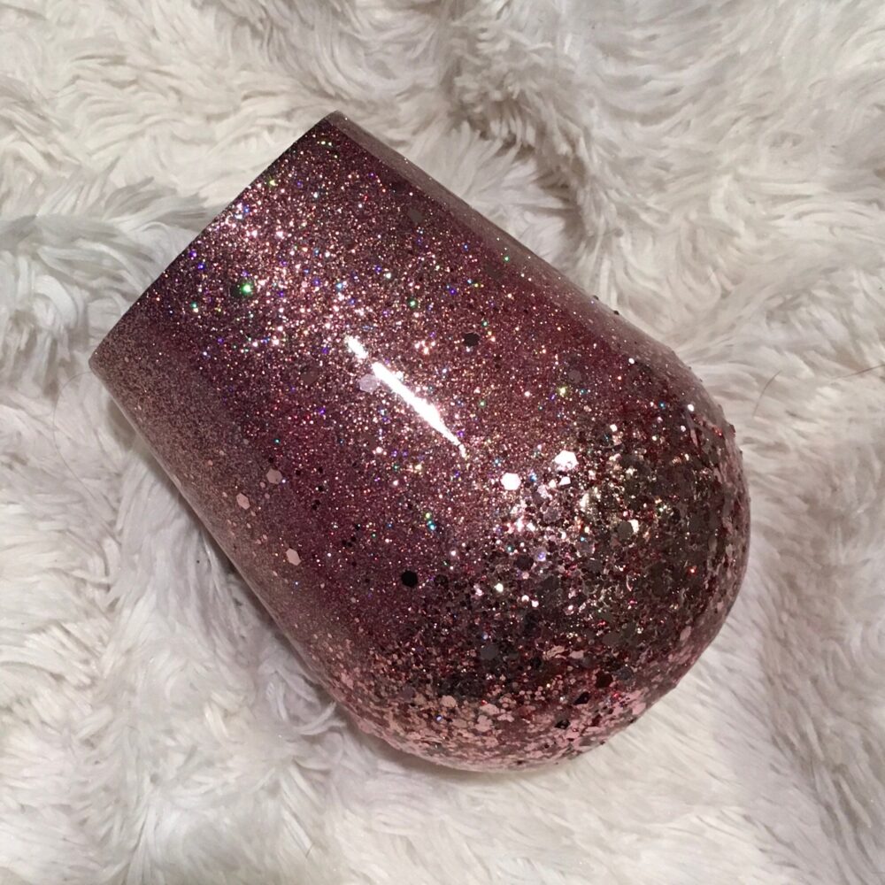 Glitter Stainless Chunky Ombre' Tumbler Personalized