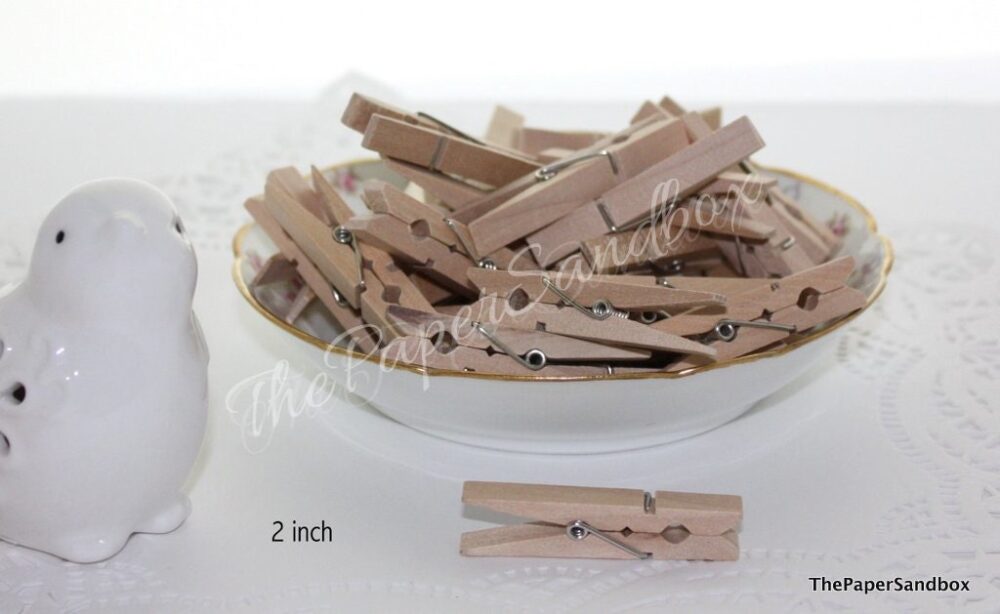 20 Wood Clothespins 1.5" Or 2" Long