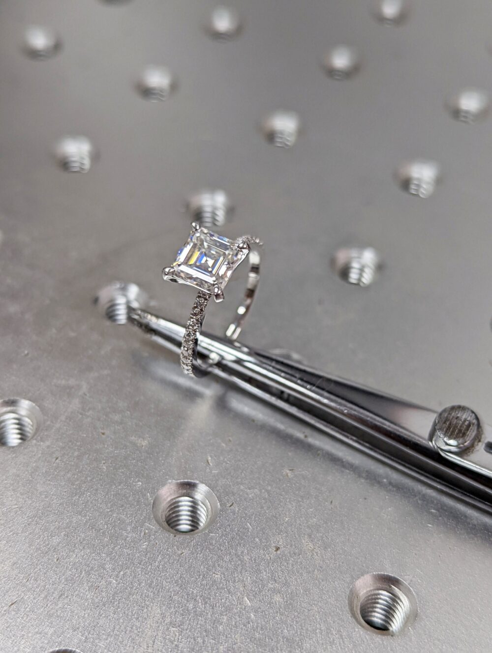 14K Solid Gold Engagement Ring /1.5Ct Asscher Cut Moissanite Wedding Ring/Moissanite Ring/stack Ring/Promise Ring/Rose Gold