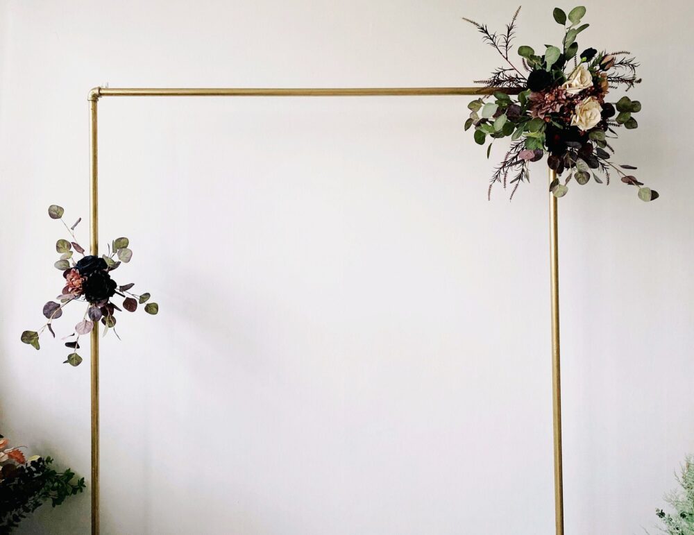 Boho Wedding Arch Flowers, Dusty Pink/Burgundy/Black/Ivory Flower Swag, Silk Arrangement For Backdrop, Archway/Arbor/Altar Flowers