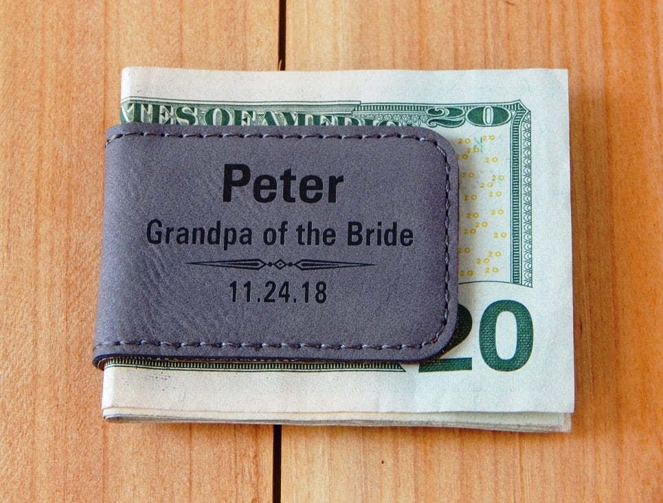 Personalized Money Clip Grandpa Of The Bride Gift