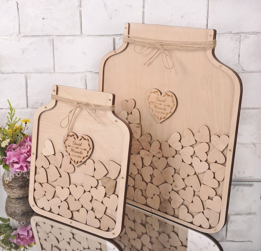 Wedding Drop Box. 3D Guest Book. Mason Jar Guest Book With