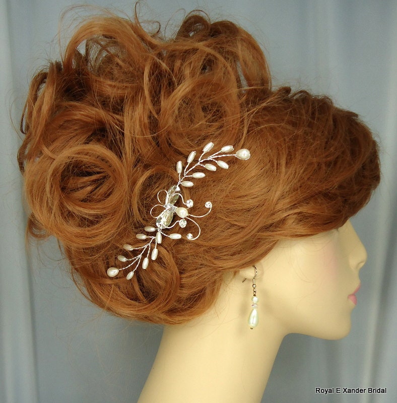 Bridal Hair Accessory, Rhinestone Butterfly Beaded Vine, J318