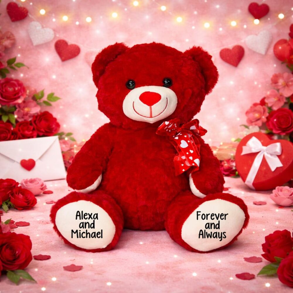 Personalized Valentines Day Bears-Anniversary Gift-Valentine Plush-Anniversary Basket -2025 Gift-Valentines Day-Mothers Gift-Birthday
