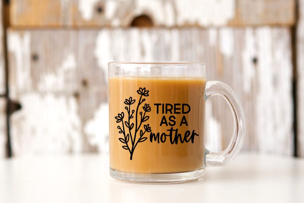 First Time Mom Gift, New Tired As A Mother Mug, Wildflower Floral Funny Mother's Day Gift For Wife From Husband
