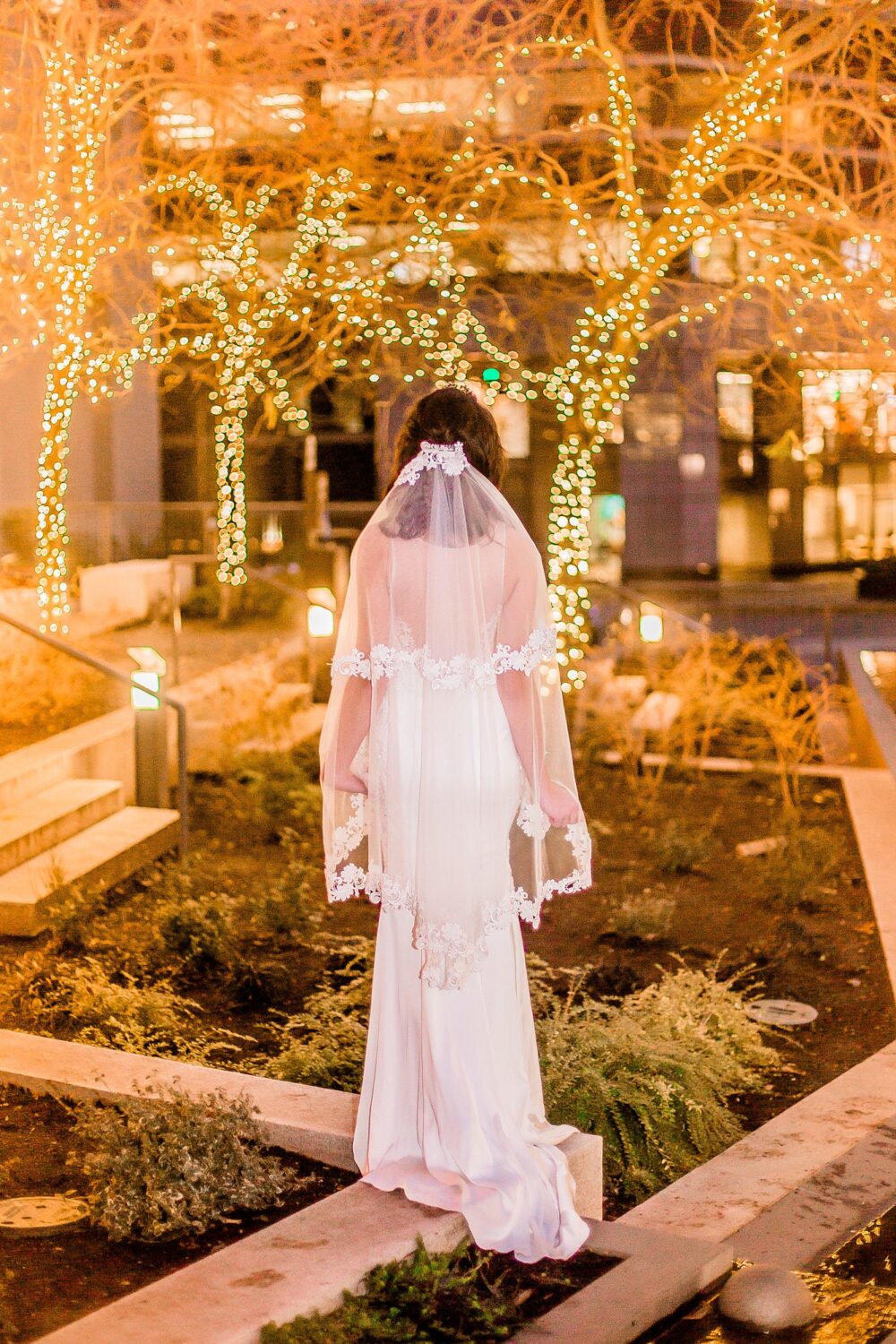 Fingertip Length Two-Tier Veil #82, Veil, Veils, Wedding With Blusher, Bridal Lace Veil, Custom