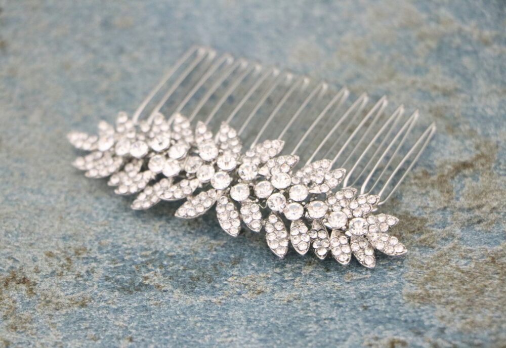 Silver Crystal Wedding Hair Clip Rhinestone Bridal Piece Accessories Gold Comb Headpiece Rosegold