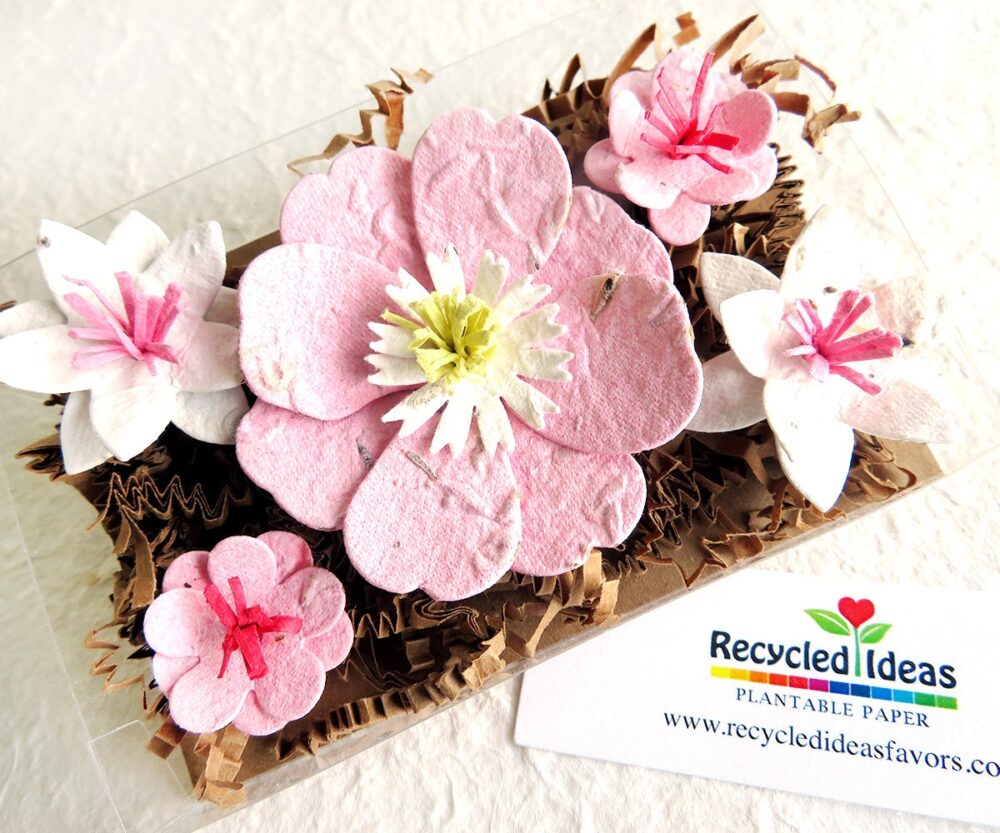 Mother's Day Seed Paper Flowers Gift Box - Pink