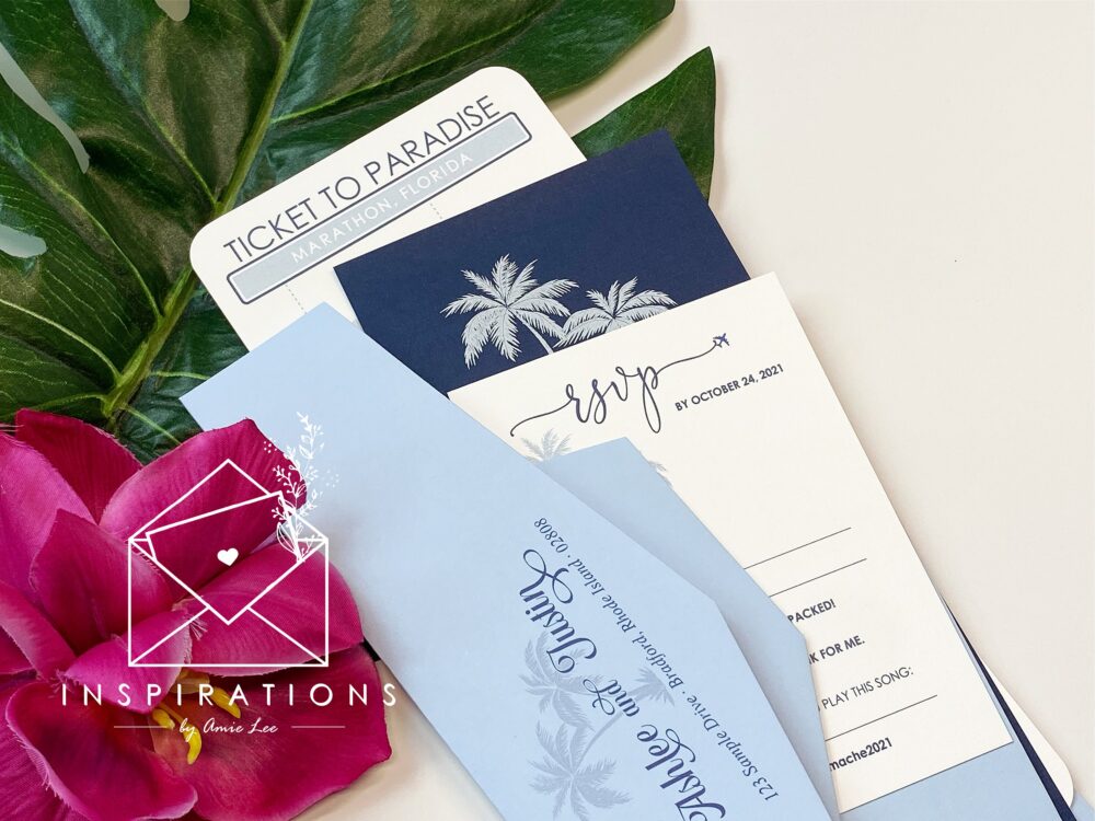 Boarding Pass Wedding Invitations, Destination Passes, Airplane Ticket, Travel Theme