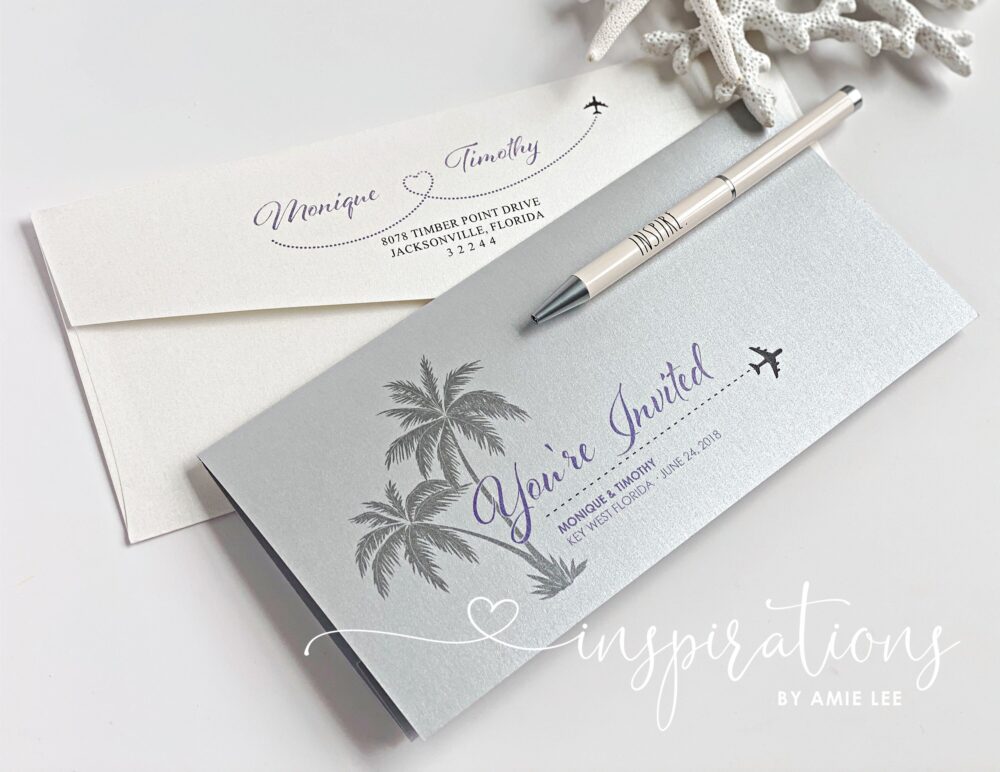 Boarding Pass Wedding Invitations Beach Destination, Travel Ticket