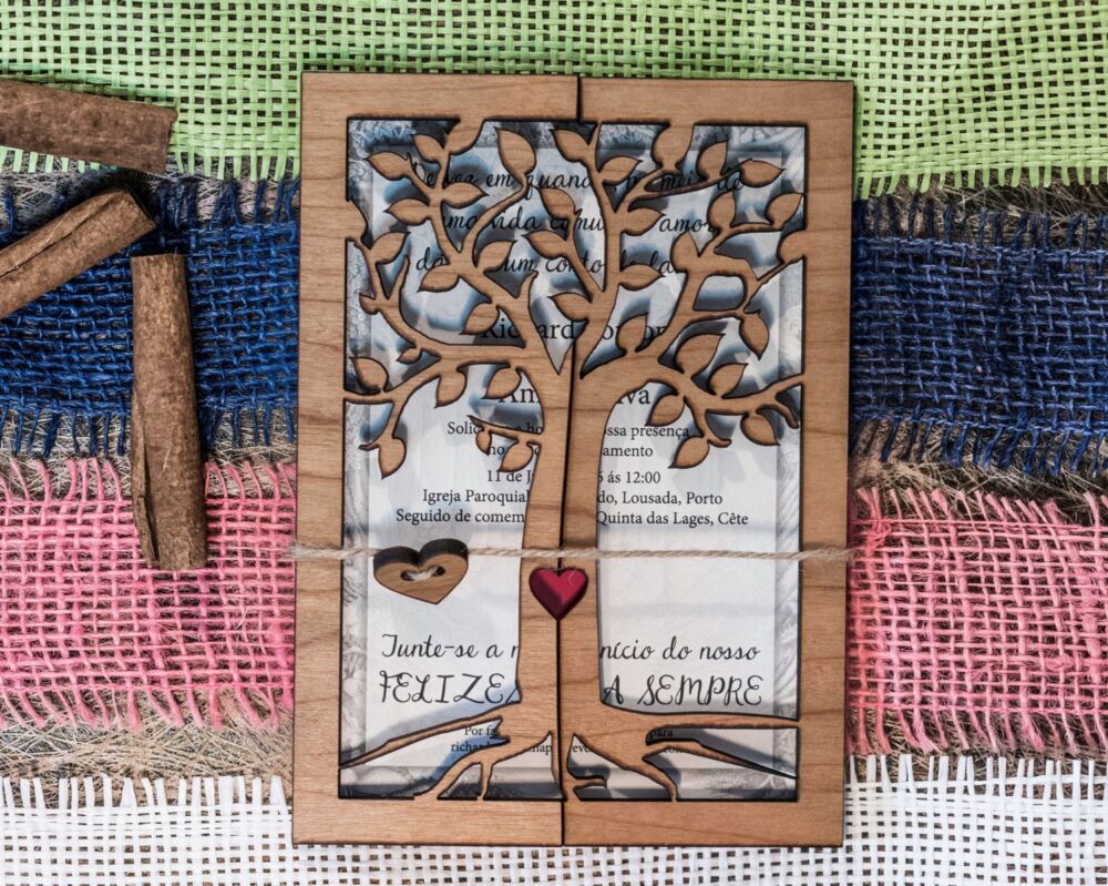 Custom Wedding Invitation Set, Rustic Invitation, Vintage Barn Style, Wooden Invite, Country Handmade