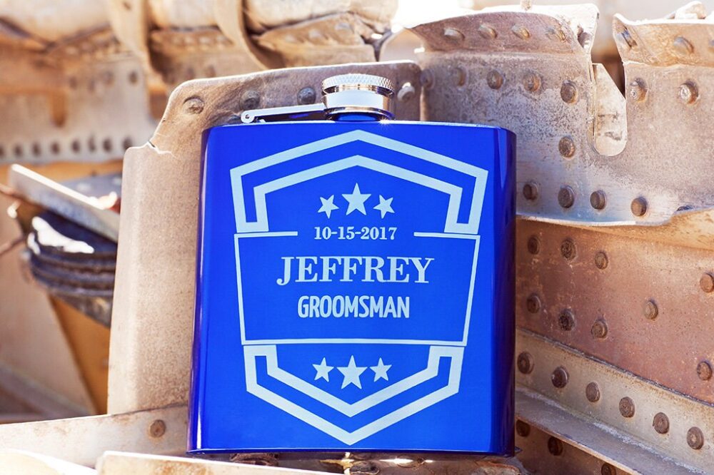 Personalized Wedding Flask, Custom Laser Engraved Hip Gift For Best Man, Bachelor Party, Birthday, Groomsmen, Party Favor, Invitation