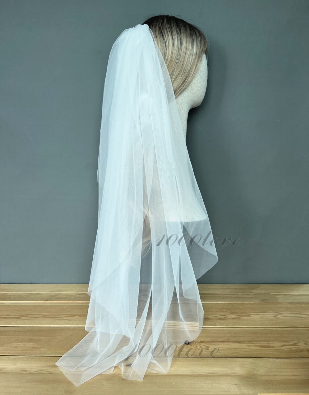 Wedding Bridesmaid Veil, Bride Soft Tulle, 1 Layer 2 Veil, Cathedral Long .white Ivory