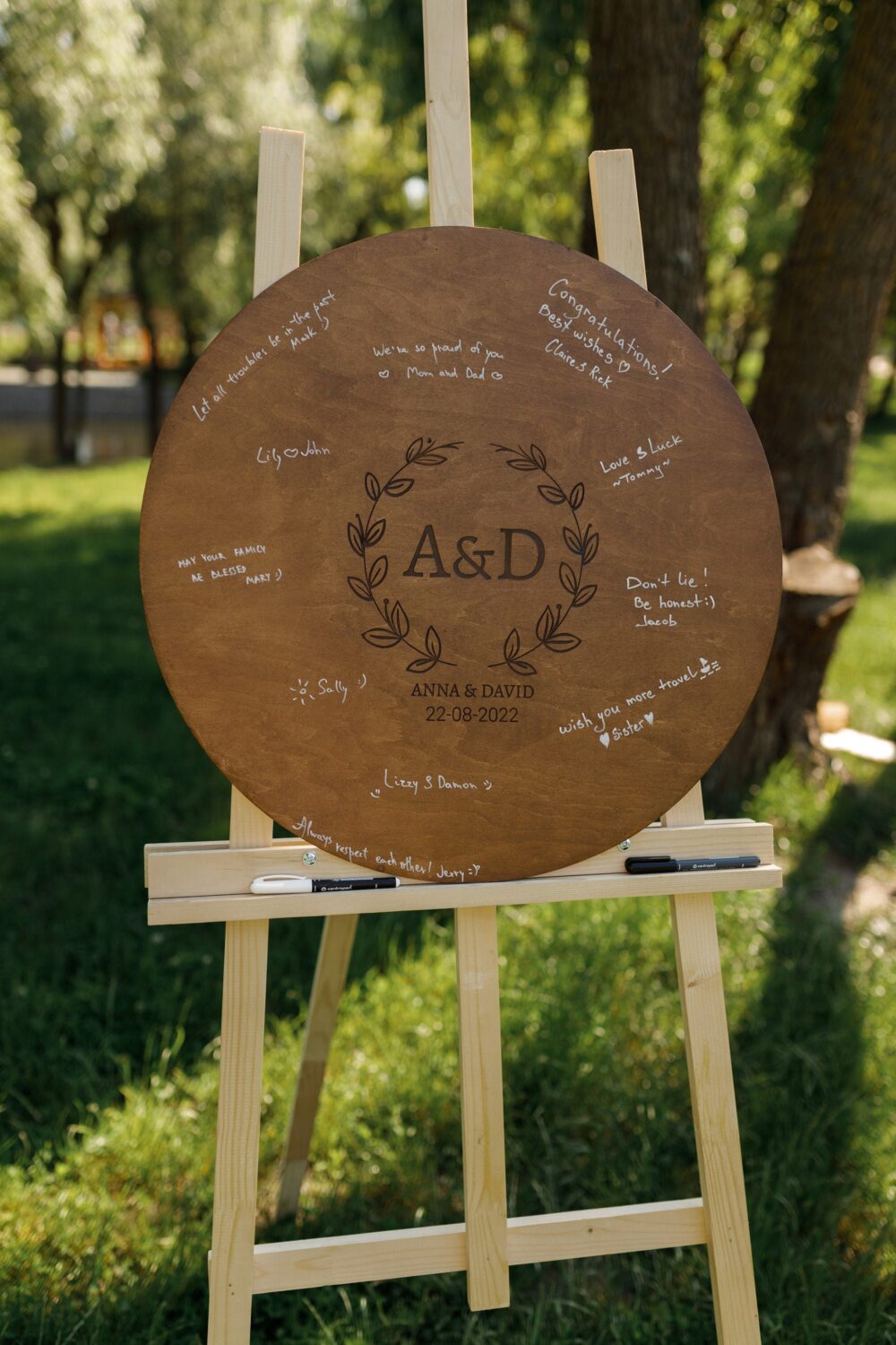 Custom Guest Book Wedding Wood Sign Signs Wood Circle Welcome Wedding Sign
