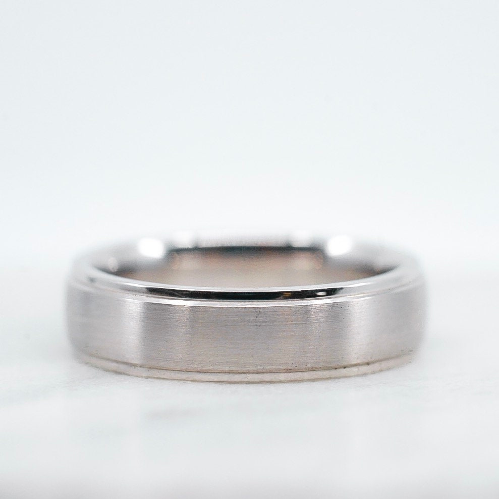 Men's Wedding Band 6mm Comfort Fit Custom Rose & Platinum