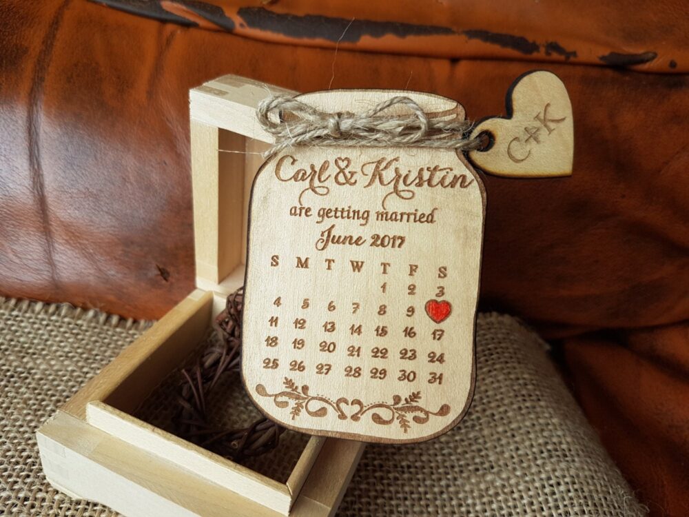 Mason Jar Save The Date Magnets, Magnet, Custom The Wedding Wooden Save Date Magnet Jar, Rustic Magnet