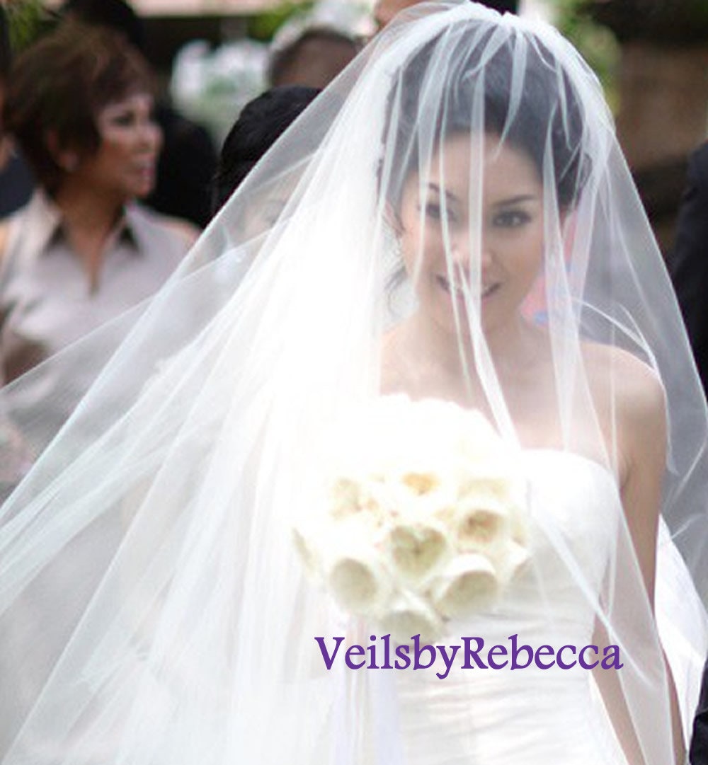 Wedding Veil Blusher Tulle Or Lace - Attached Dettached