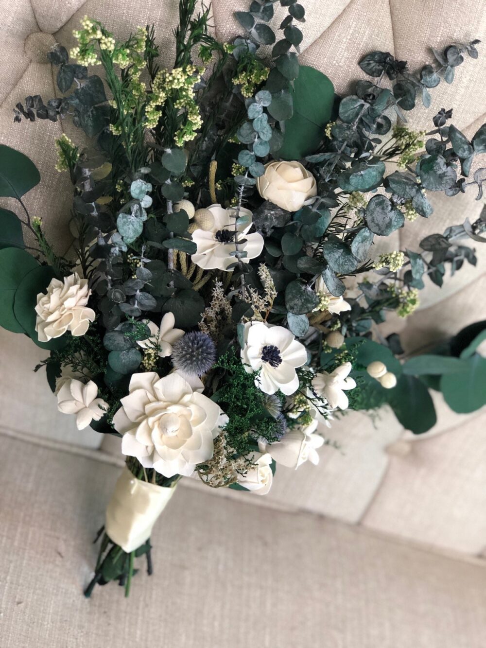 Sola Flower Wedding Bouquet Eucalyptus Garden Bouquet