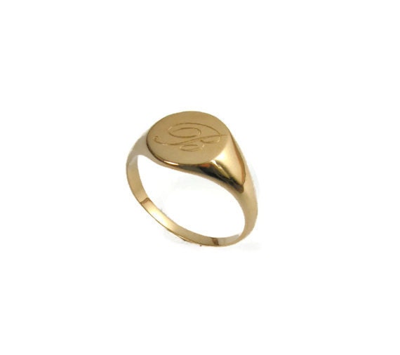 Gold Monogram Ring. Personalized Ring, Unisex Gift For Him, Personalized Jewelry, Men Gold Initial Ring.pinky Ring