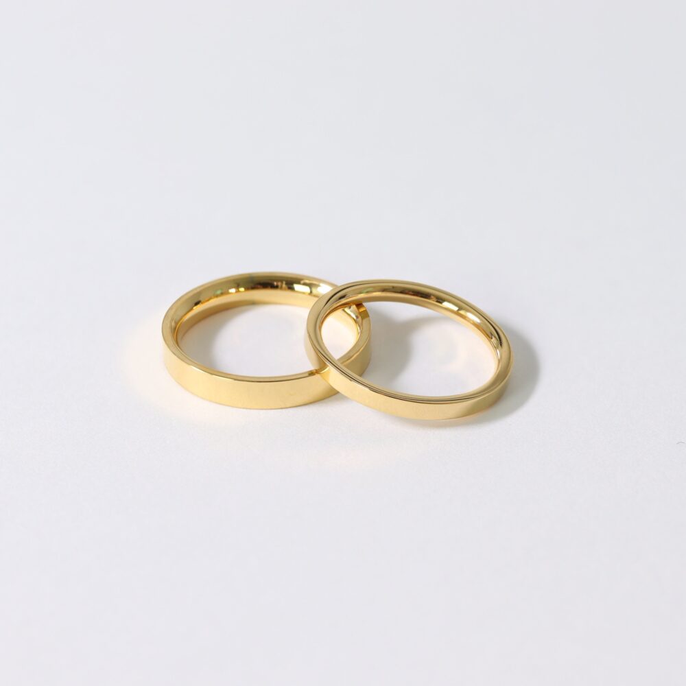 Gold Blank Ring Band | Comfort Fit Blanks For Engraving & Personalizing Wholesale Stainless Steel Rings 2mm/3mm