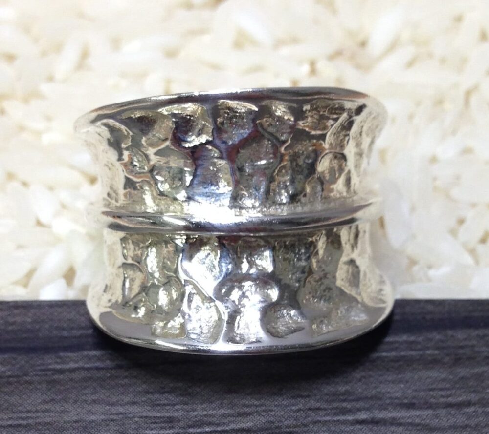 sterling Silver Hill Tribe Hammered Band Ring