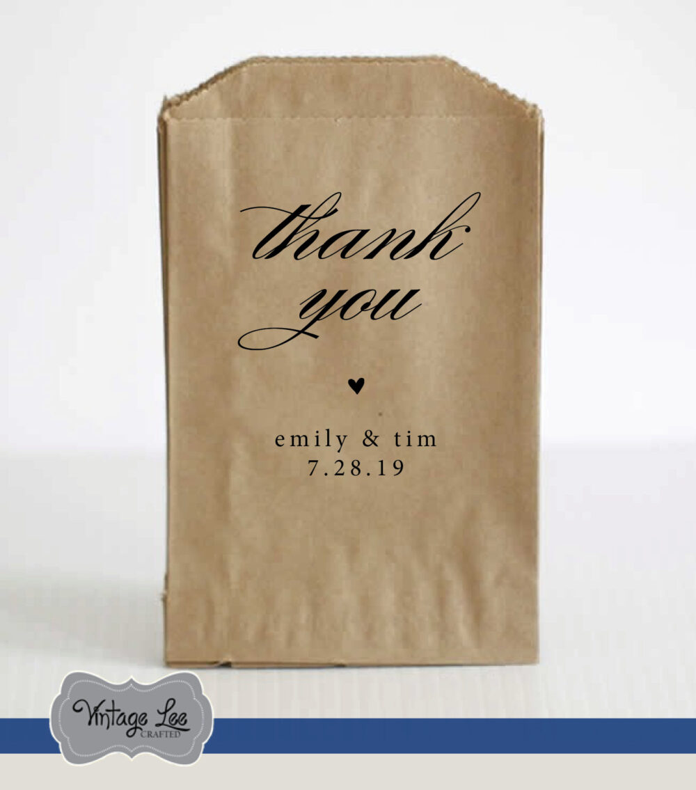 Wedding Favor Bags, Treat Welcome Favors, Candy Thank You Guest Favors