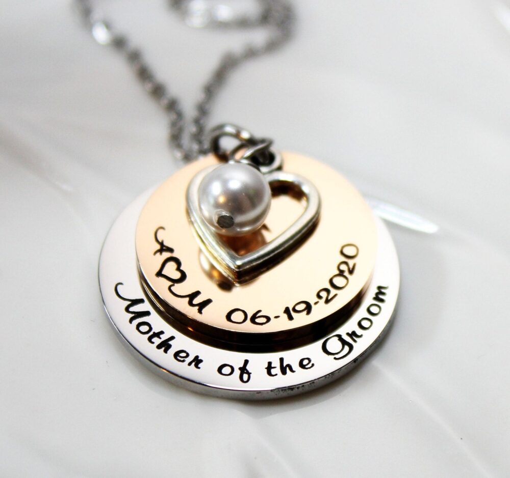 Mother Of The Groom Necklace, Personalized Gift, Date Necklace