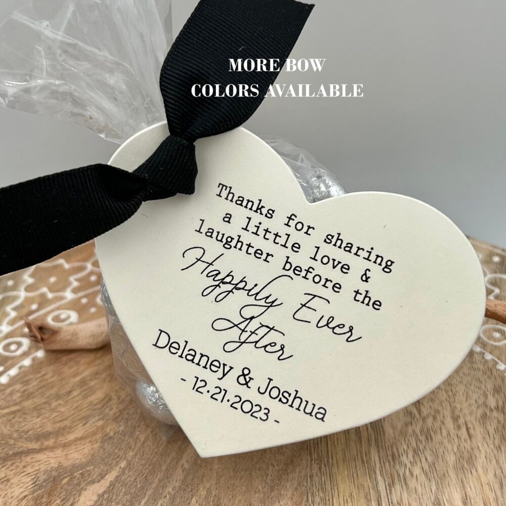 Rehearsal Dinner Favor Kit | Love Laughter Happily Ever After Wedding Favor Kits, Diy Idea-Choice Of 3 Tag Colors