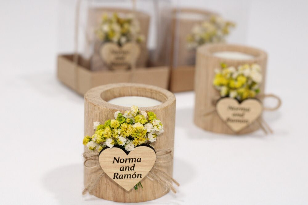 Wedding Favors For Guests Bulk, Party Favor, Rustic Funeral Personalised Tealight Holder, Wooden Candle Holder