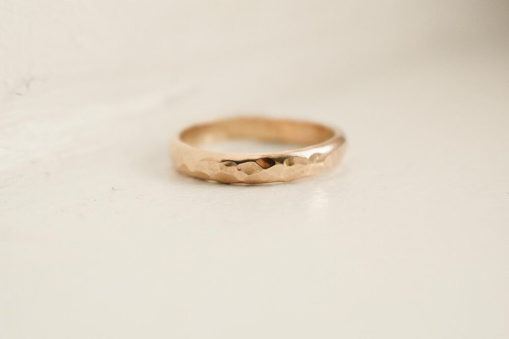 Handmade 14K Gold Filled Ring, Hammered Band