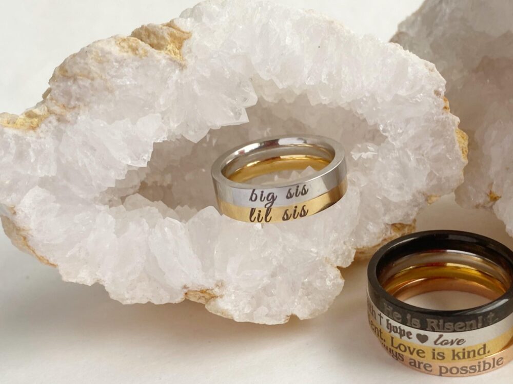 Sister Ring Set, Little Sister, Big Ring, Middle Thin Gift, Besties Personalized Best Friends, in Law Gift