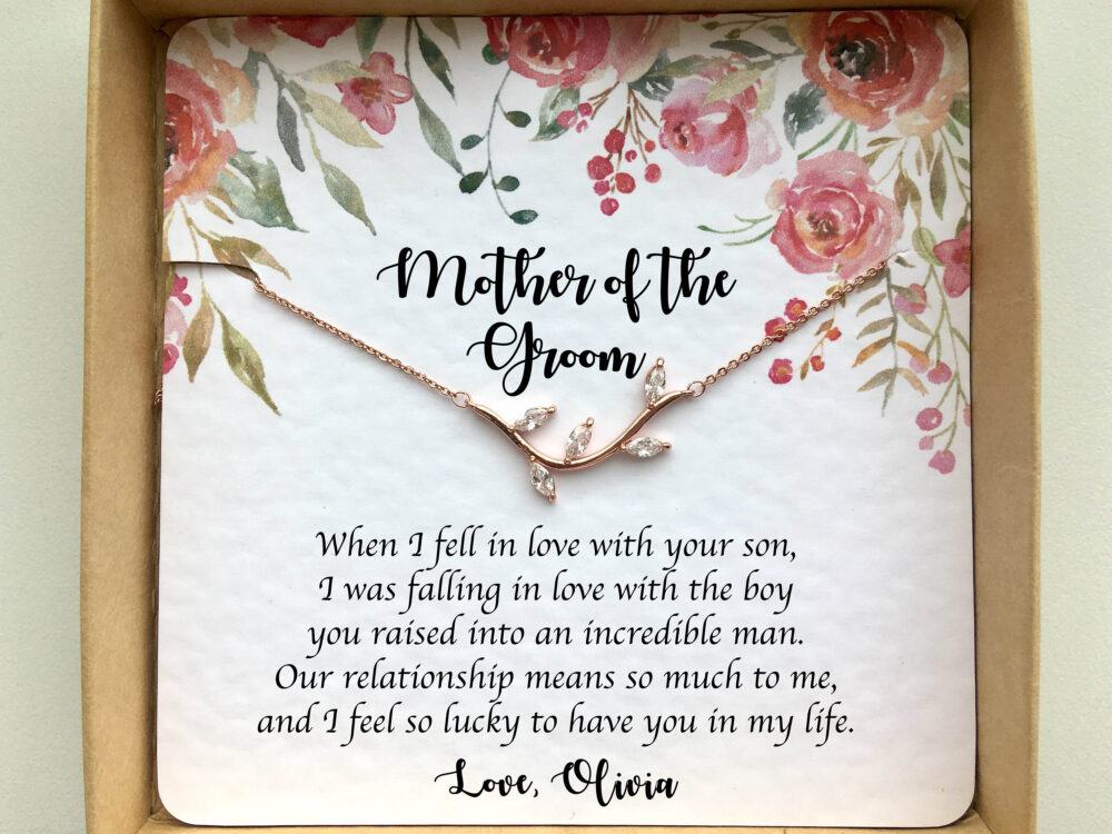 Mother in Law Wedding Gift, Of The Groom Gift From Bride, Future Mother-In-Law Necklace, Personalized Mom Day Morning Jewelry
