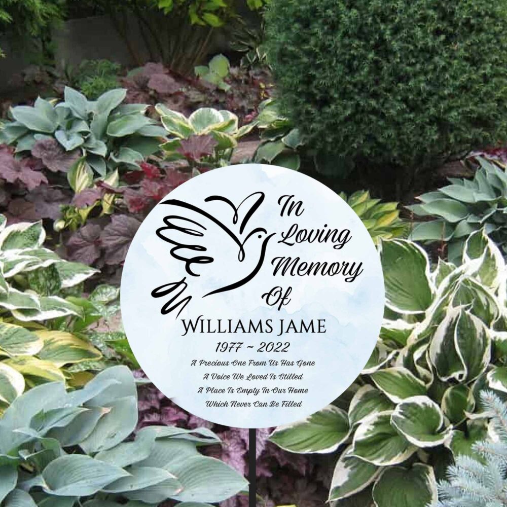 Personalised Memorial Plaque Stake, Grave Marker, Plaque, in Memory Sign, Loving Memory Of