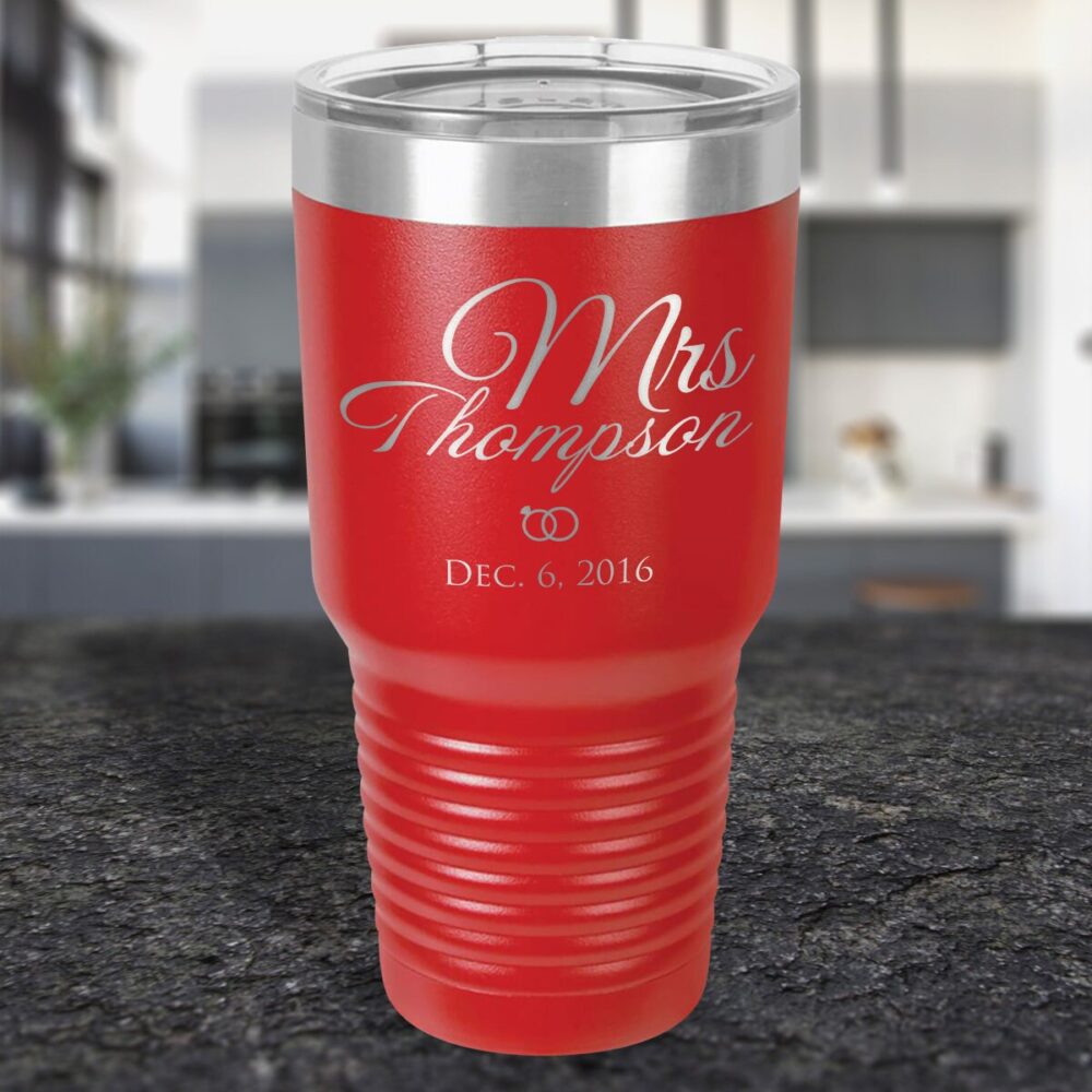 Personalized Wedding Tumblers With Lid, Customizable Gift, Custom Tumbler Gift Present, Name Engraved For Guest