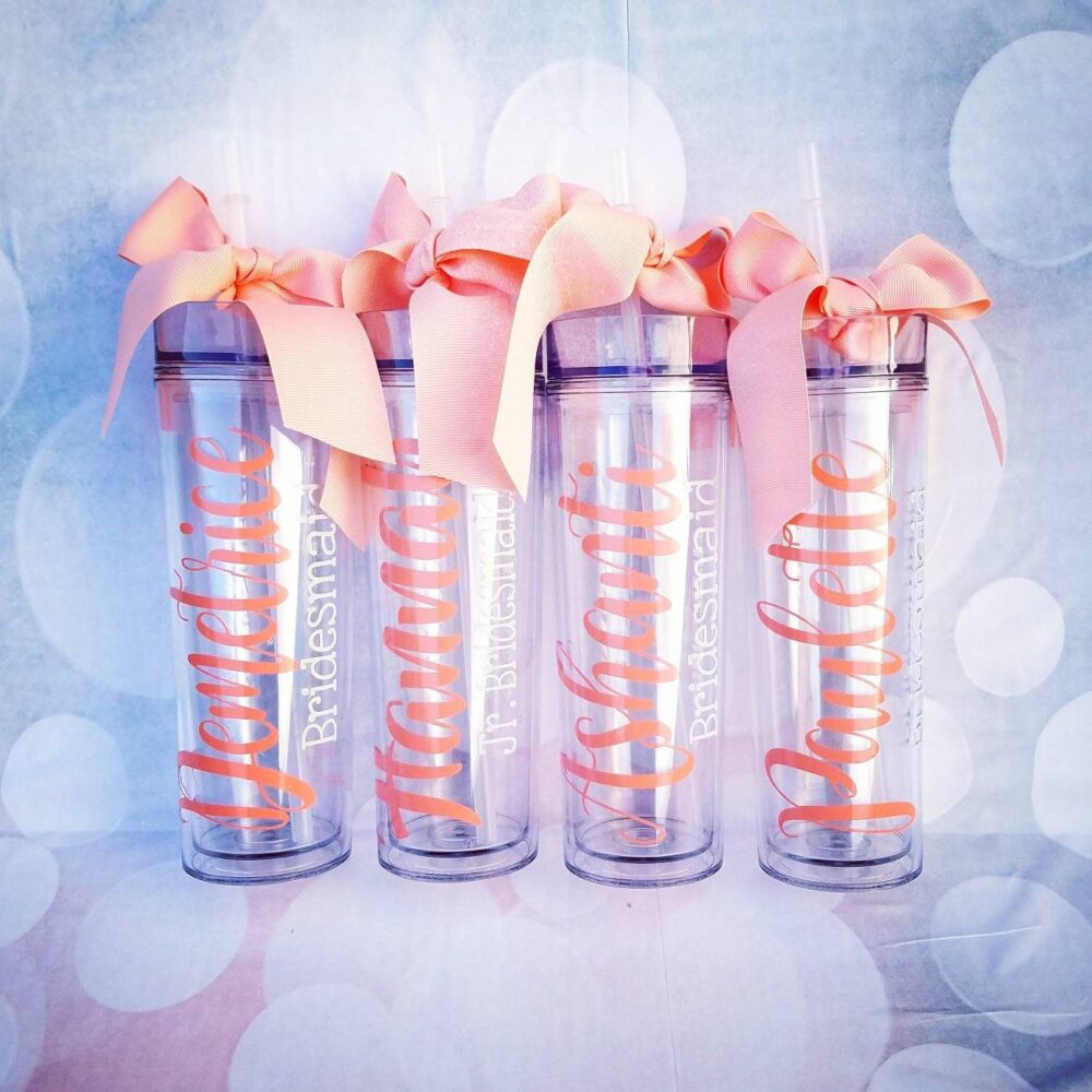Personalized Tumbler, Custom Bridesmaid Tumbler, Barchelorette Party, Bridesmaid Tumbler, Team Gift, Personalized Tumbler With Straw, Bridal