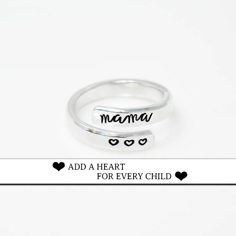 Mom Wrap Ring, Mother Nana Mimi Oma Gigi, Hypoallergenic