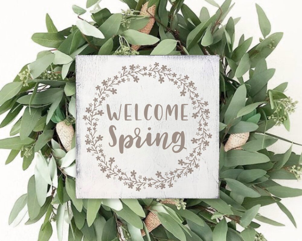 Spring Decor - Welcome Rustic Farmhouse Wall Gift For Mom Mother's Day