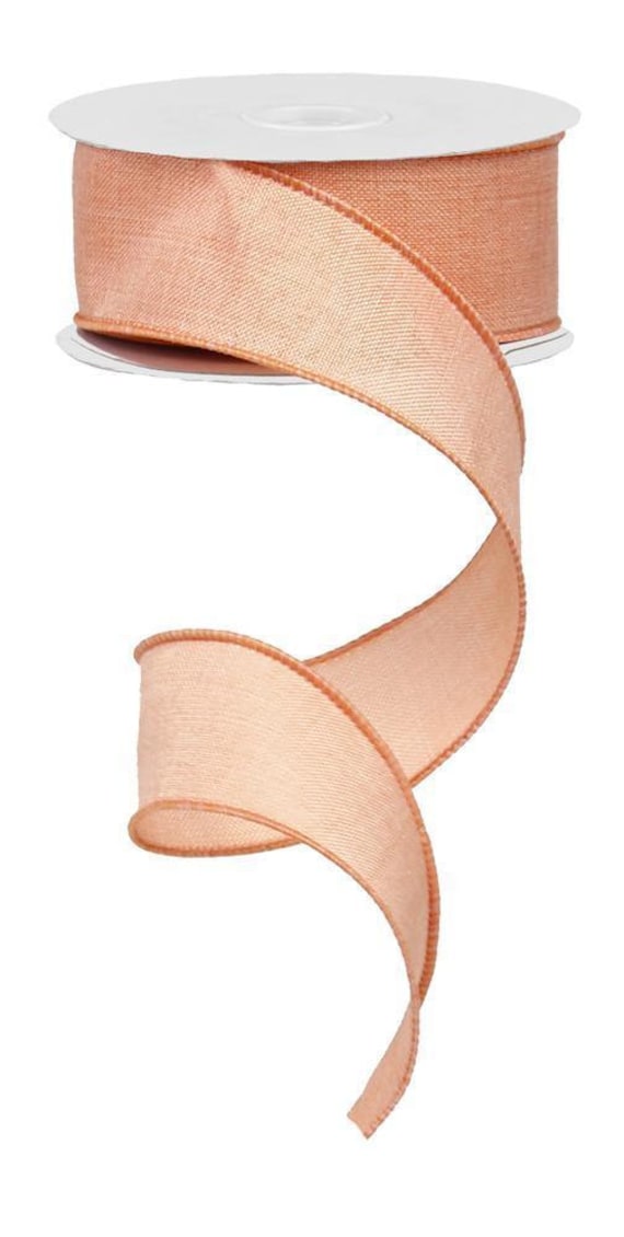 Pale Peach Wired Royal Burlap Ribbon 1.5" X 10 Yard Roll Rg1278Et