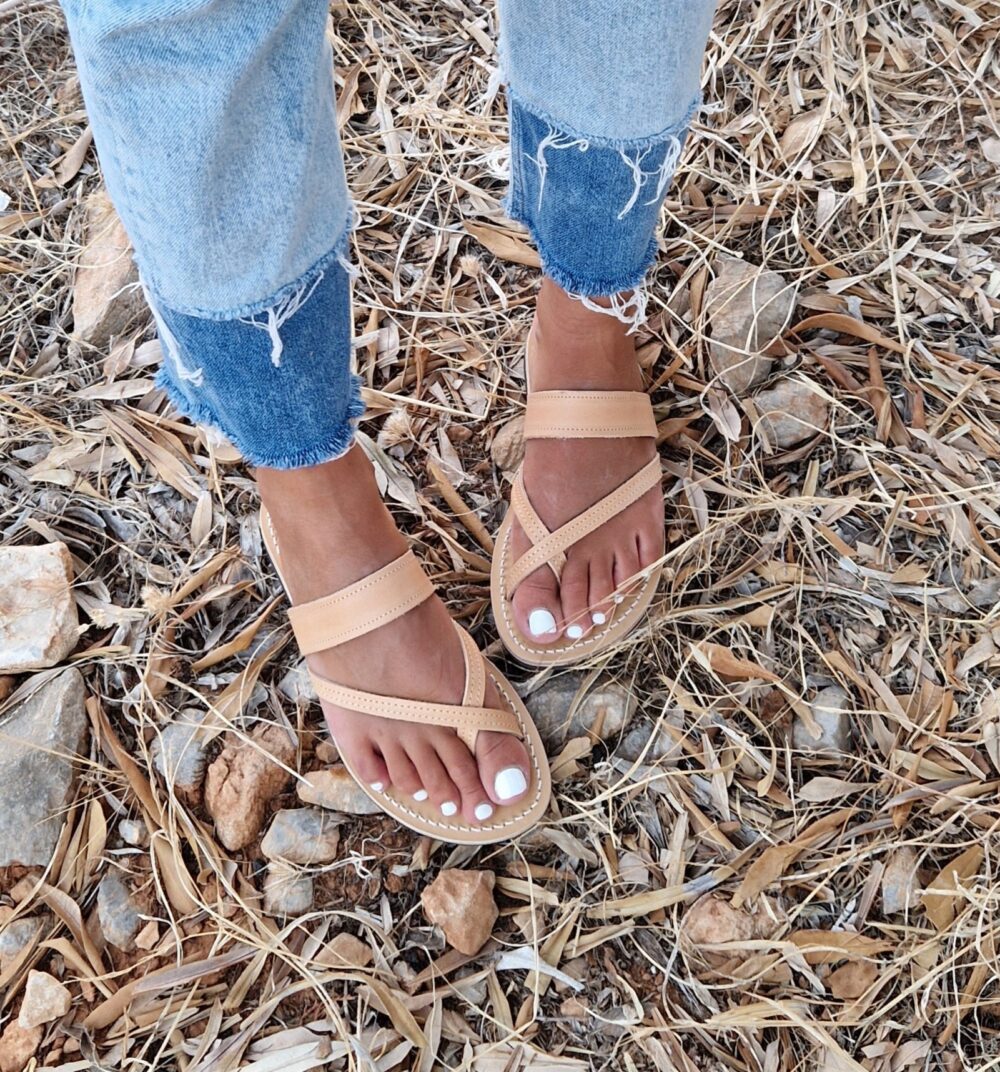 Classic Handmade Greek Leather Sandals For Women & Men, Flip Flops, Strappy Sandals, Shoes, Summer Flats